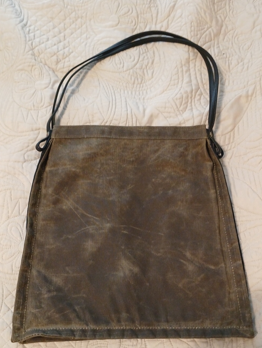 Rough & Tumble Farmers Market Tote Brown & Black Shoulder Bag